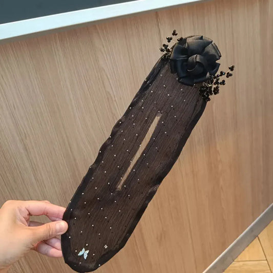 Floral French Hair Bun Clip