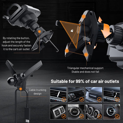 2 in 1 Auto Rotating Phone Holder