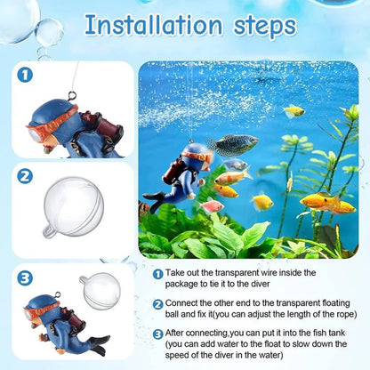 Floating Aquarium Diver Cartoon(5 pcs set)
