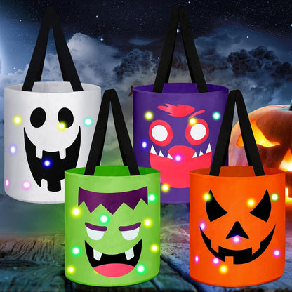 4 Pcs Halloween Trick or Treat Bucket