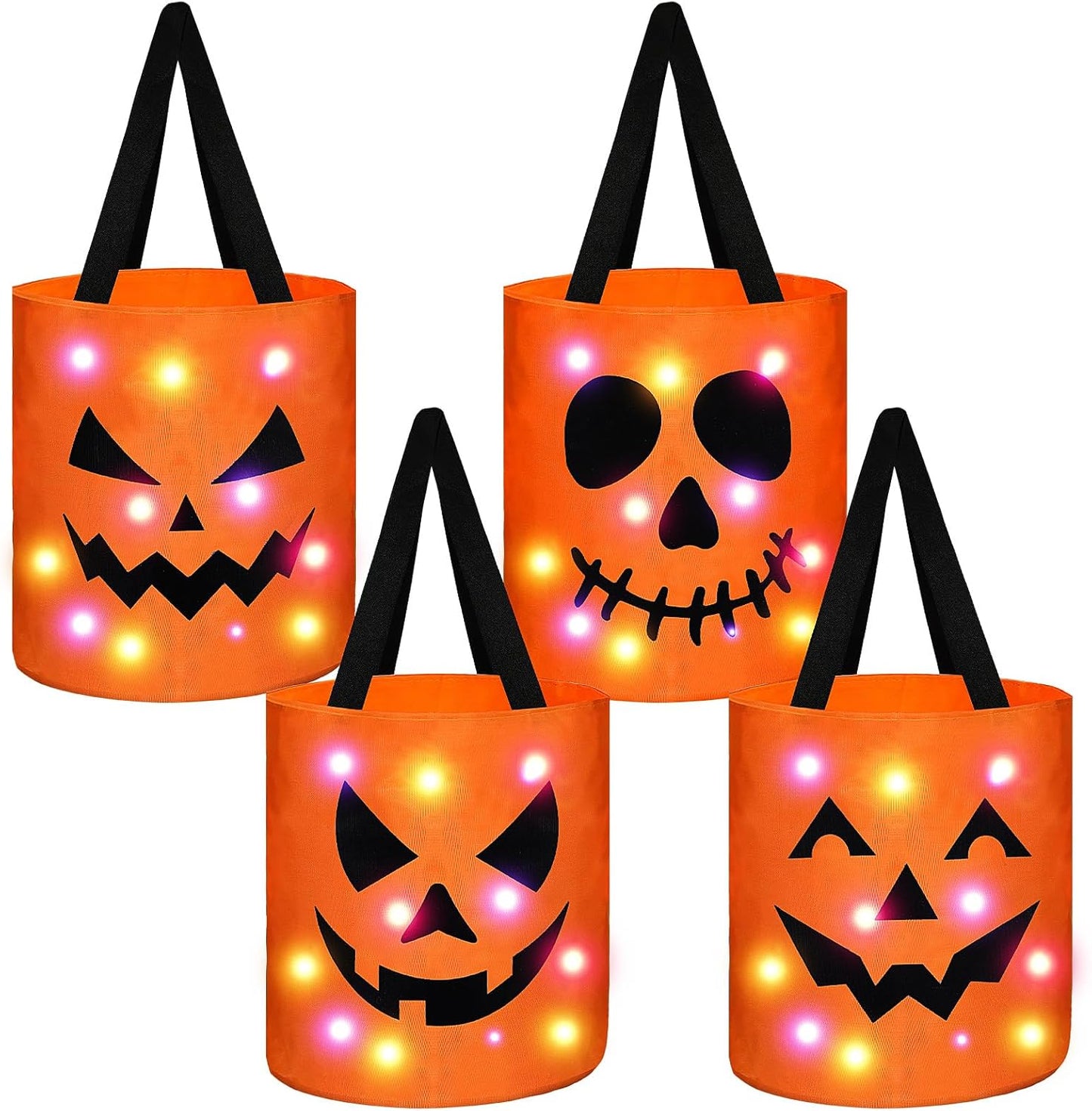 4 Pcs Halloween Trick or Treat Bucket