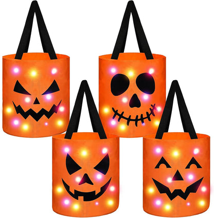 4 Pcs Halloween Trick or Treat Bucket