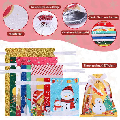 Christmas Foil Gift Bags