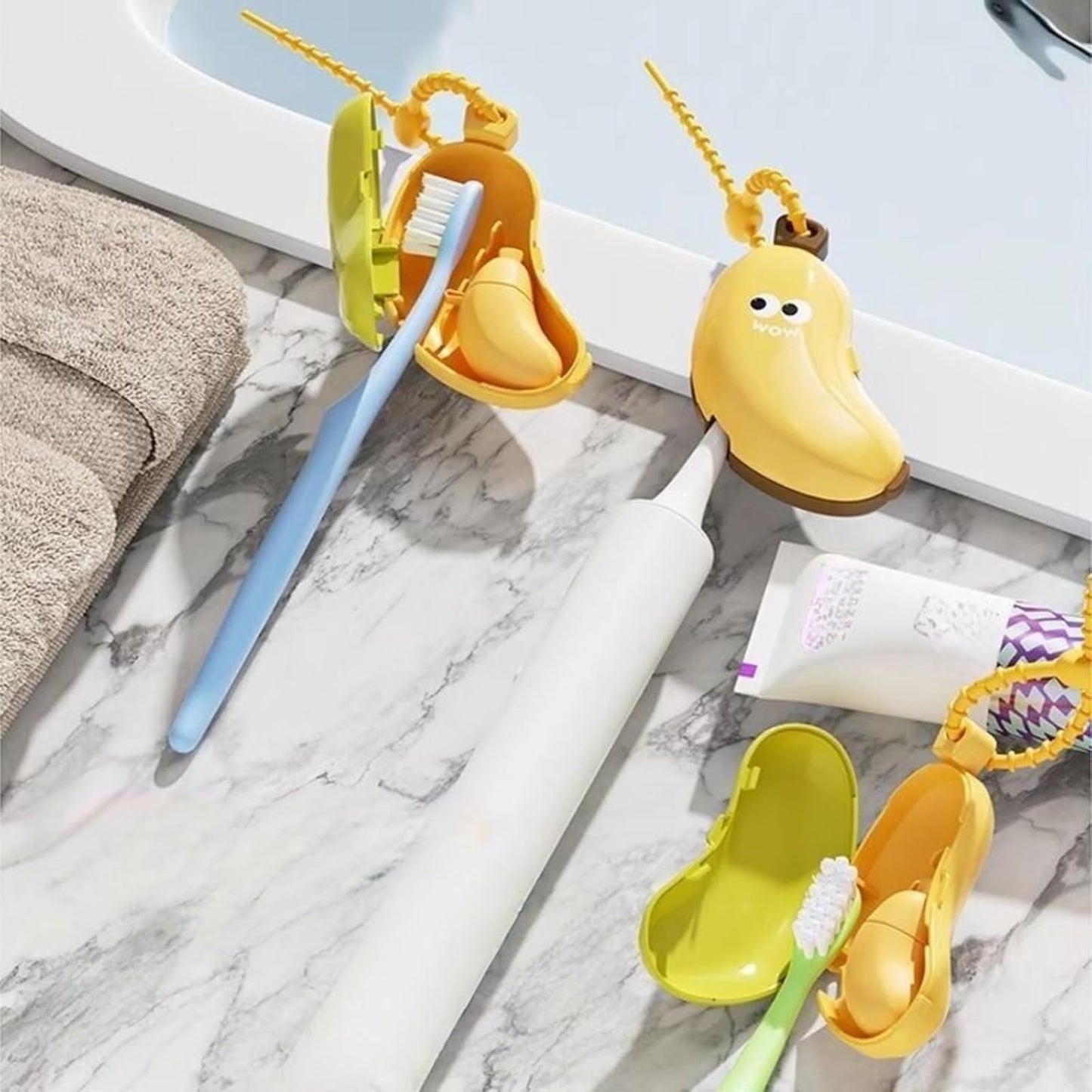 Banana Toothbrush Travel Case (2 Pcs)