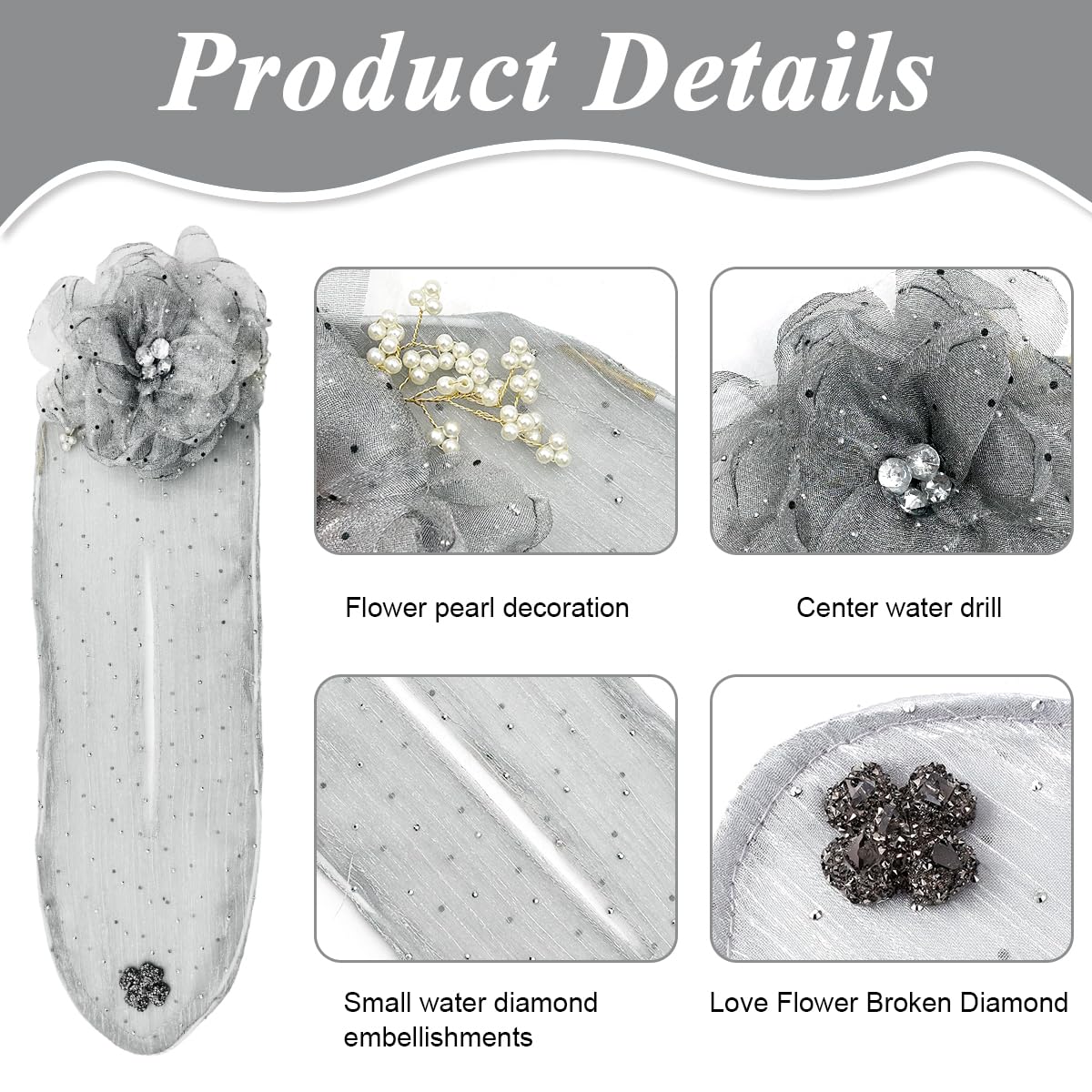 Floral French Hair Bun Clip